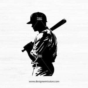 Baseball Silhouette V.12