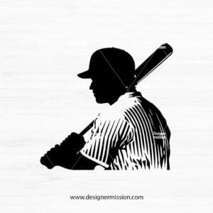 Baseball Silhouette V.13