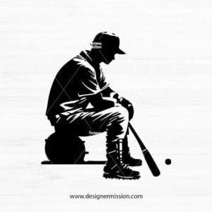 Baseball Silhouette V.8