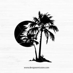 Beach palm tree V.10