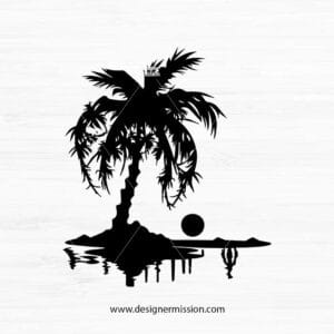 Beach palm tree V.6