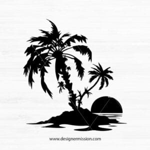 Beach palm tree V.9