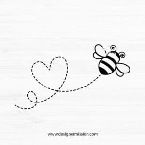 Bee Heart SVG