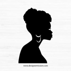 Black Woman Silhouette V.10