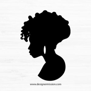Black Woman Silhouette V.11