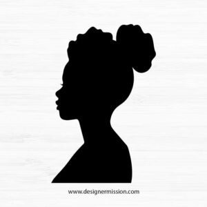 Black Woman Silhouette V.13