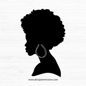 Black Woman Silhouette V.7