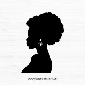 Black Woman Silhouette V.9