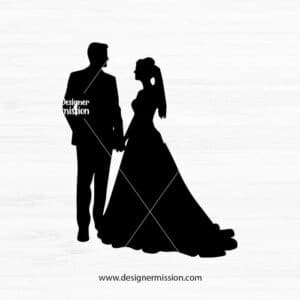 Bride And Groom Silhouette V.10