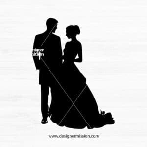 Bride And Groom Silhouette V.7