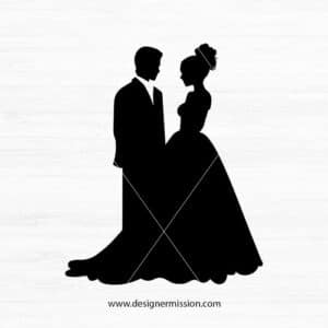 Bride And Groom Silhouette V.8