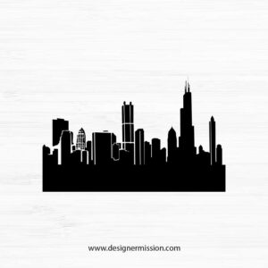 Chicago Skyline Silhouette V.1