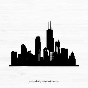 Chicago Skyline Silhouette V.2