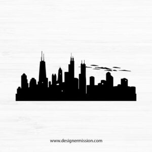 Chicago Skyline Silhouette V.7