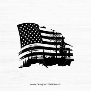 American Flag Silhouette V.1