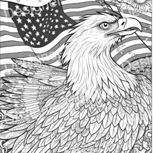 4th of july Eagle Coloring Page For Adults - 48521