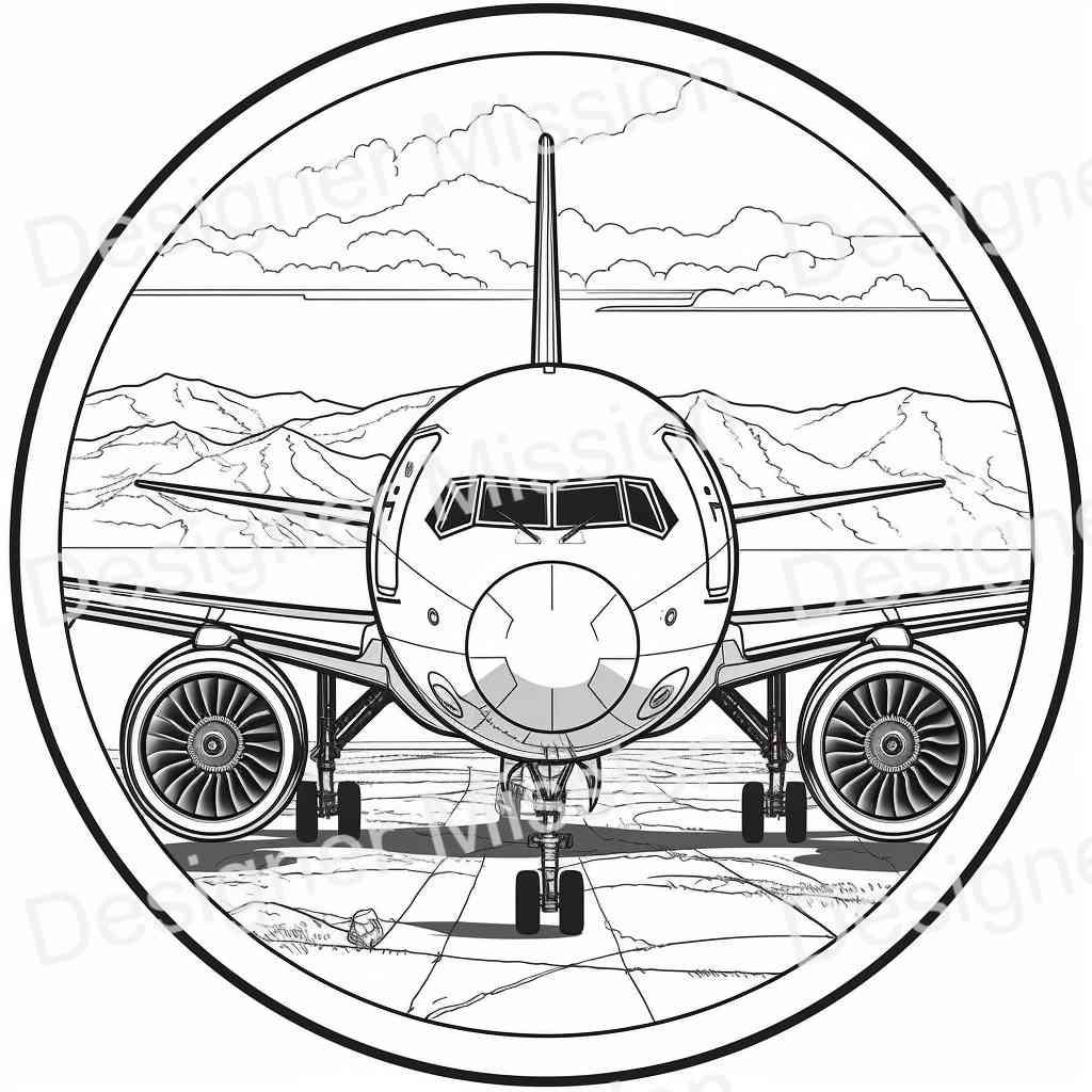 Airplane coloring pages For Kids & Adults