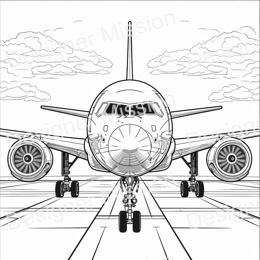 Airplane coloring pages For Kids & Adults