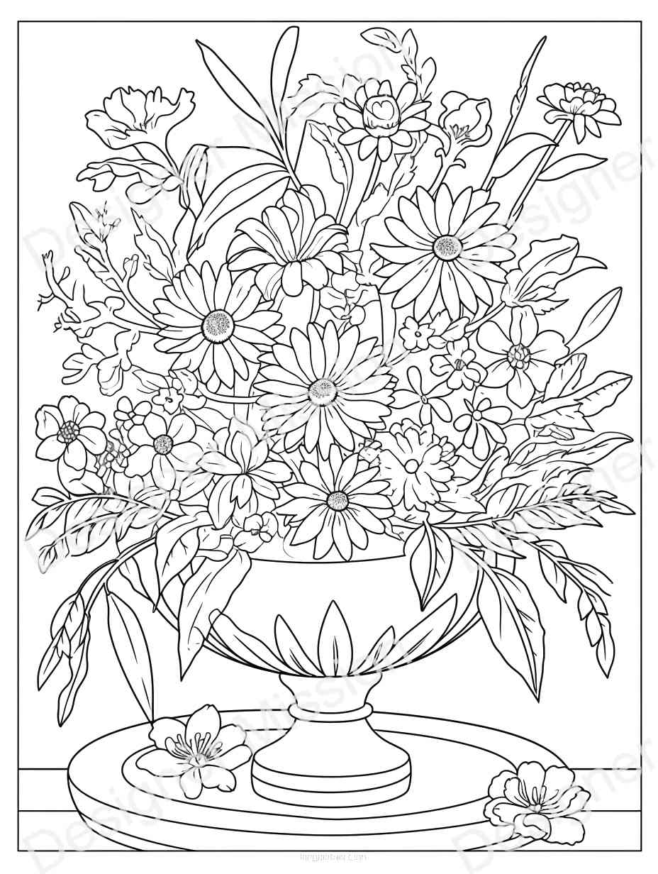 Aesthetic Coloring Page For Adults - 3750