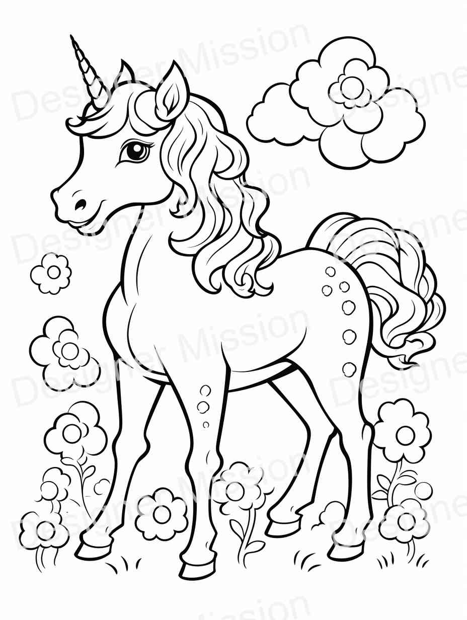 unicorn coloring pages