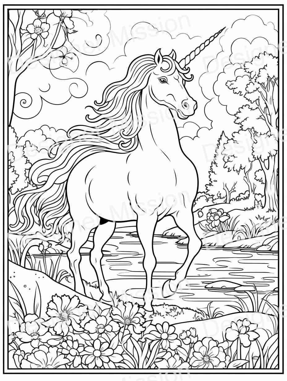 unicorn coloring pages
