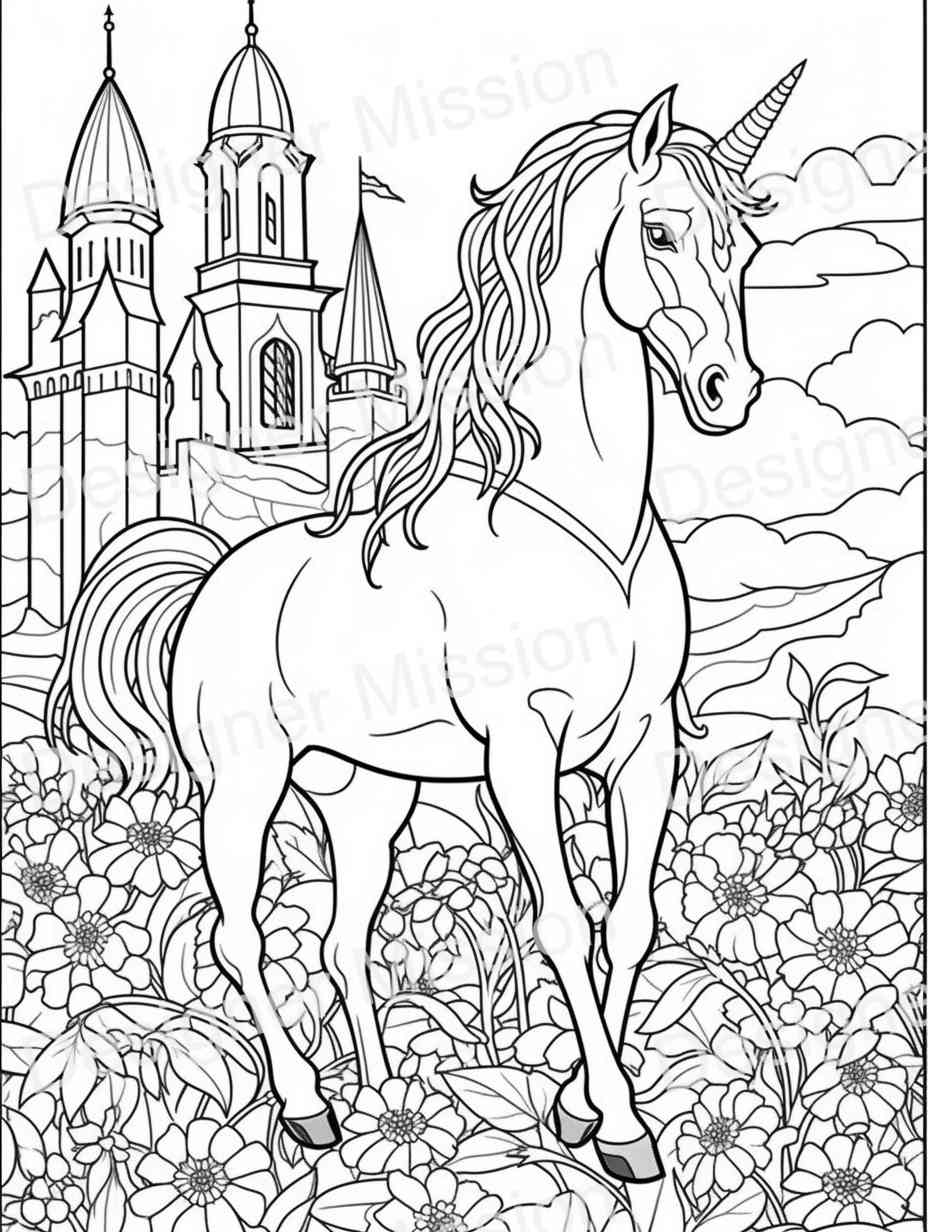 unicorn coloring pages