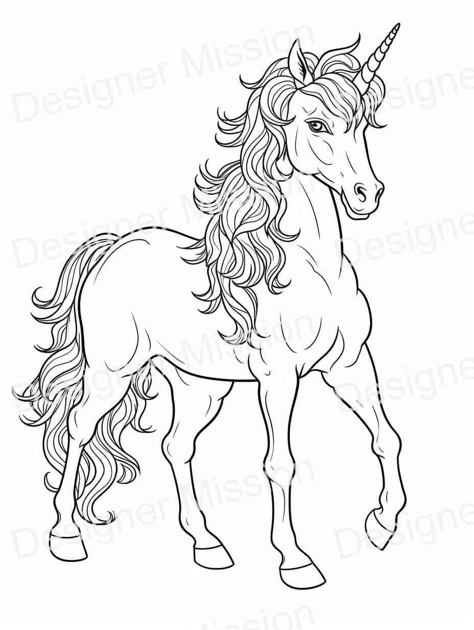 unicorn coloring pages
