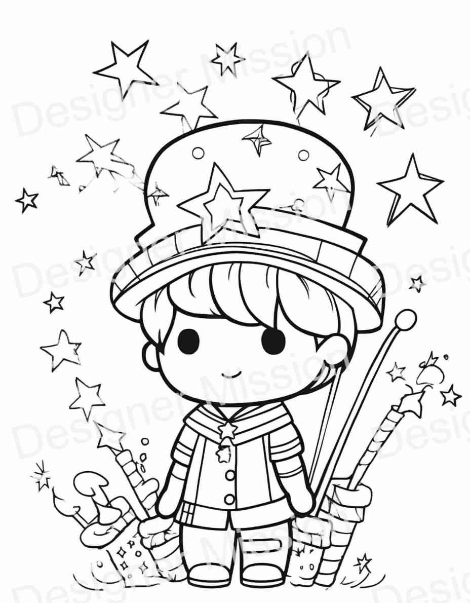 4th of july Coloring Page For Kids