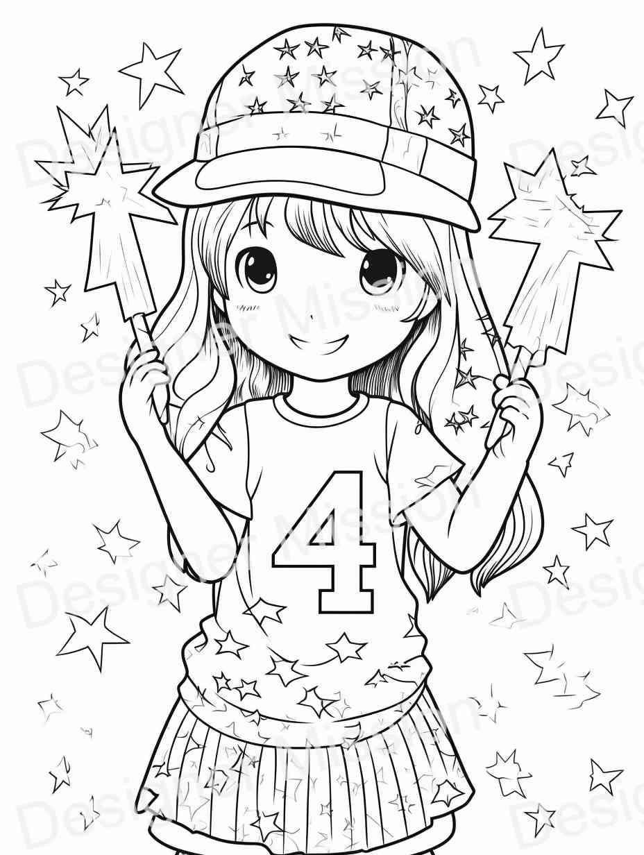 4th of july Coloring Page For Kids