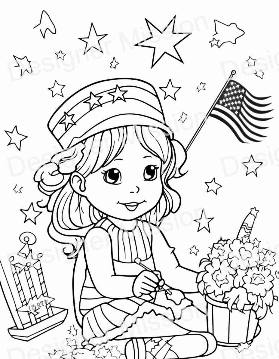 4th of july Coloring Page For Kids