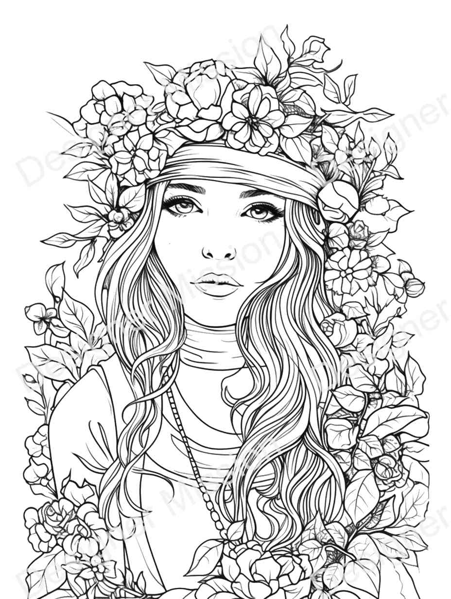 Aesthetic Coloring Page For Adults - 34418