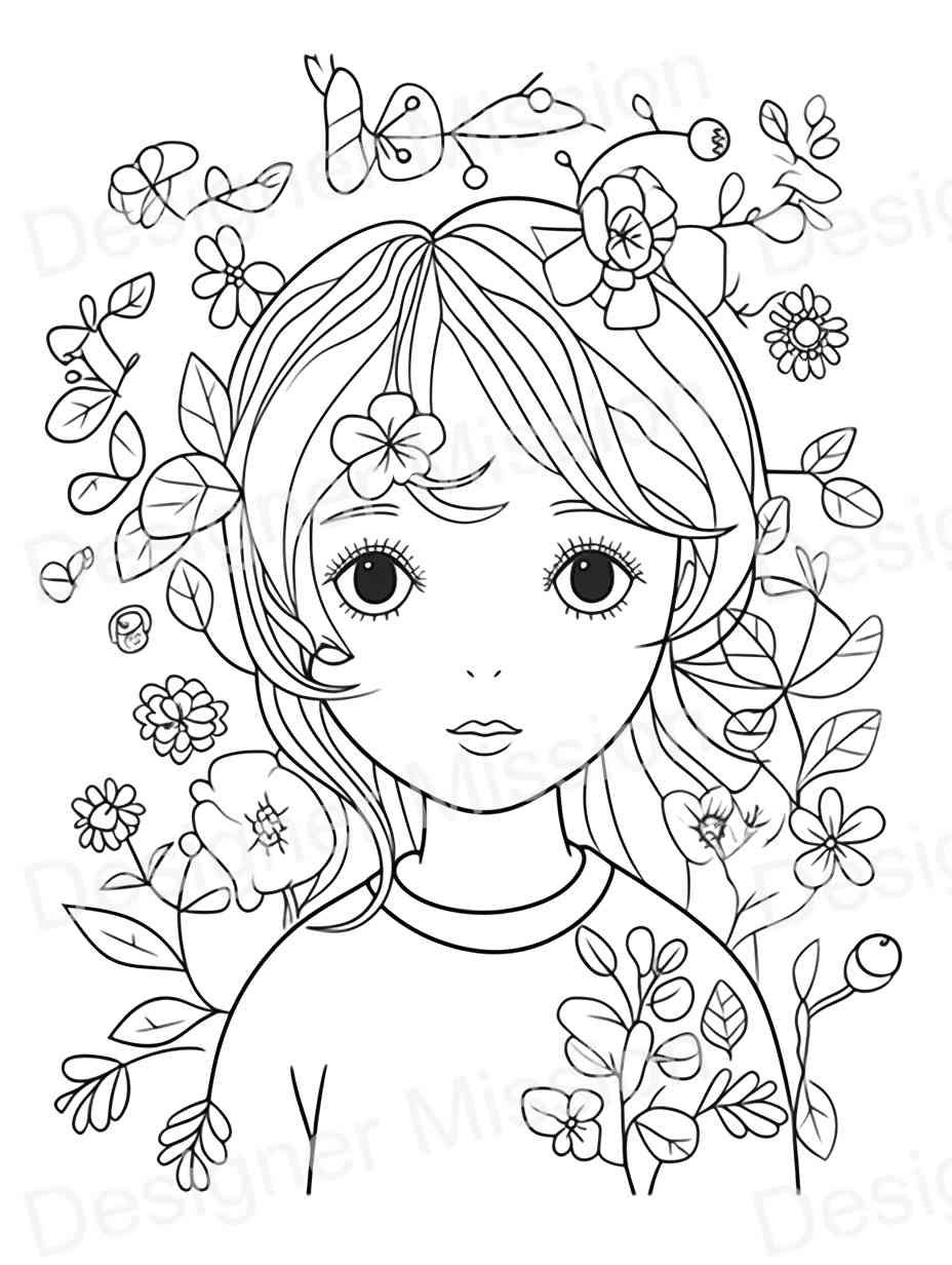 aesthetic coloring pages kids