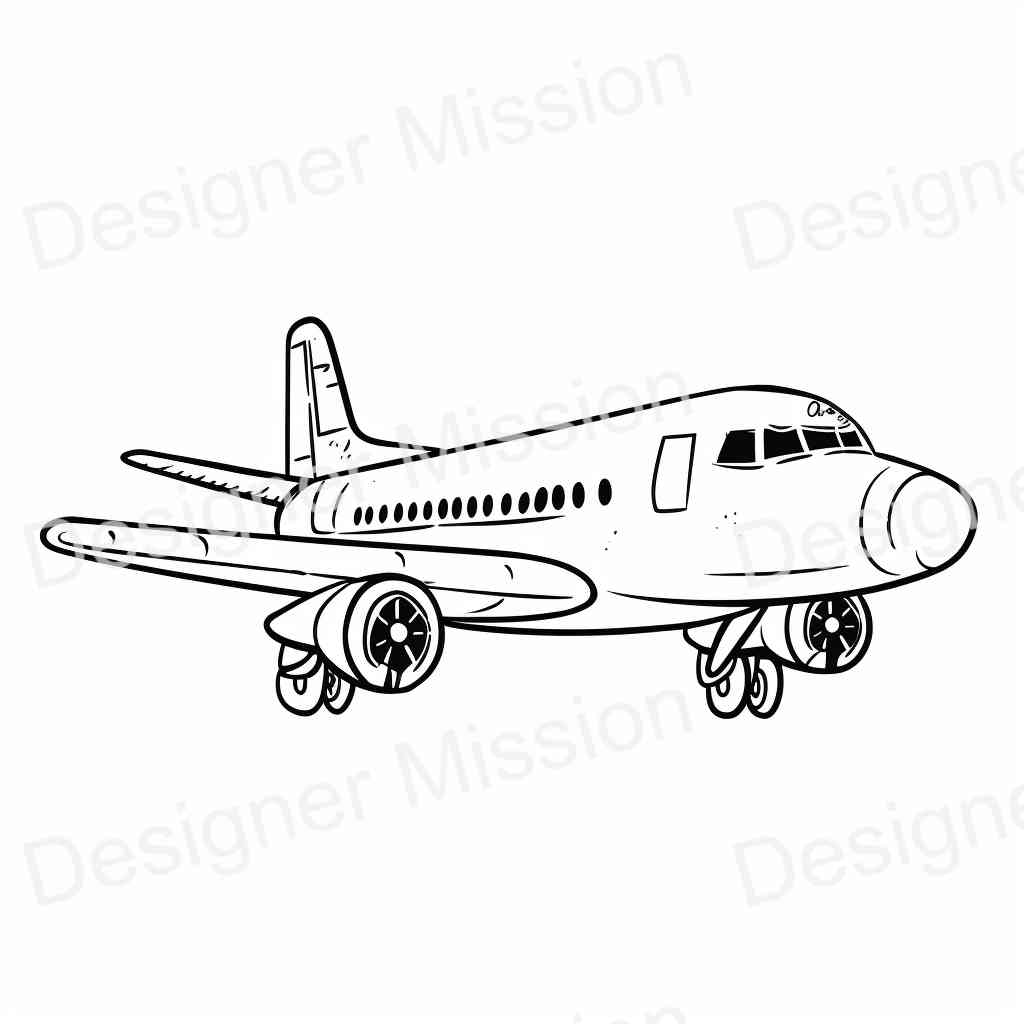 Airplane coloring pages For Kids & Adults