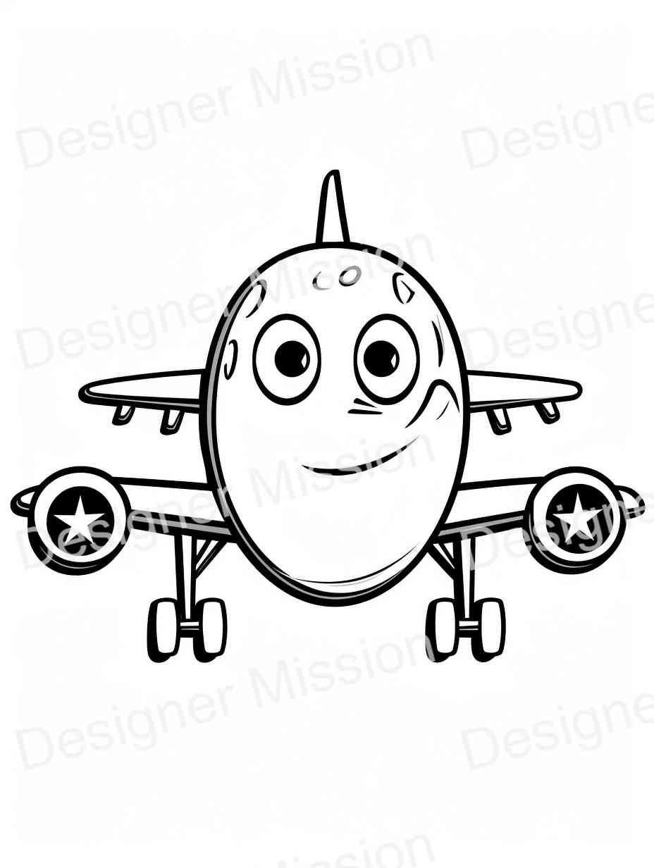 Airplane coloring pages For Kids & Adults