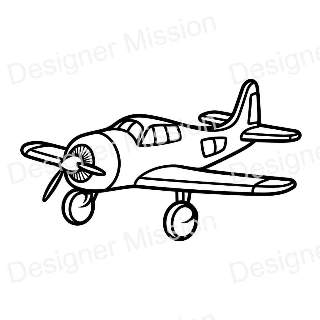 Airplane coloring pages For Kids & Adults