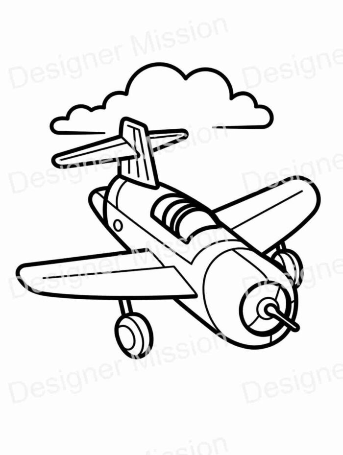 Airplane coloring pages For Kids & Adults