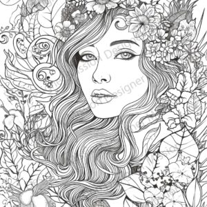 aesthetic Coloring Page for adults
