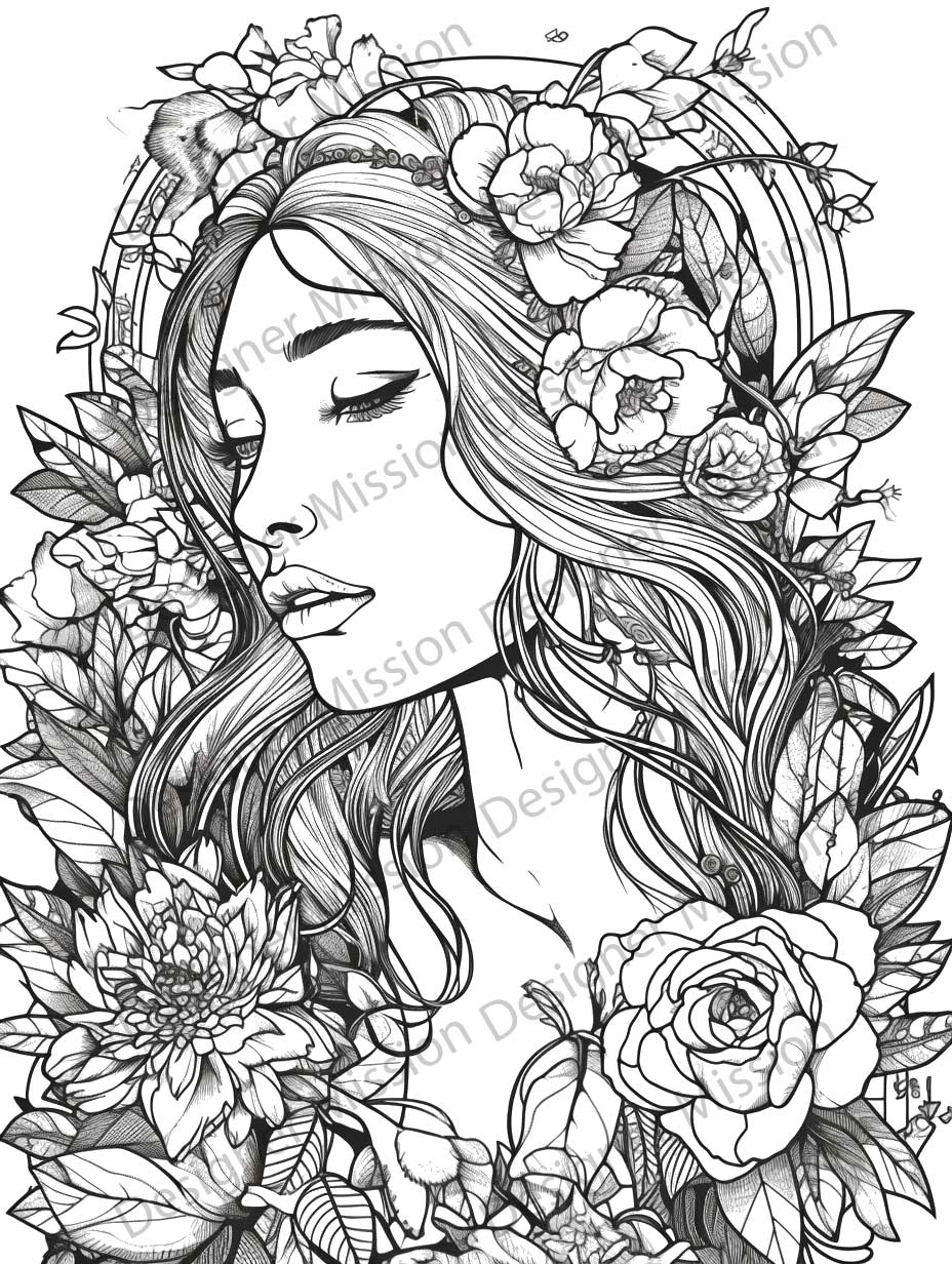 Aesthetic Coloring Page For Adults