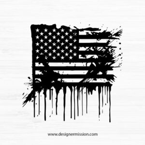 Distressed American Flag SVG