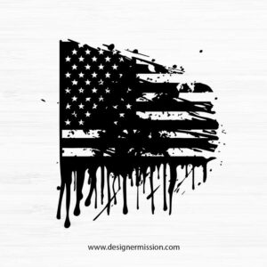 Distressed American Flag SVG