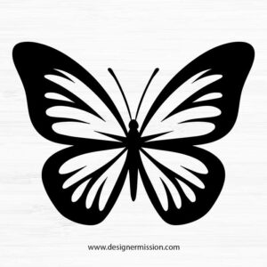 Silhouette ready simple butterfly SVG