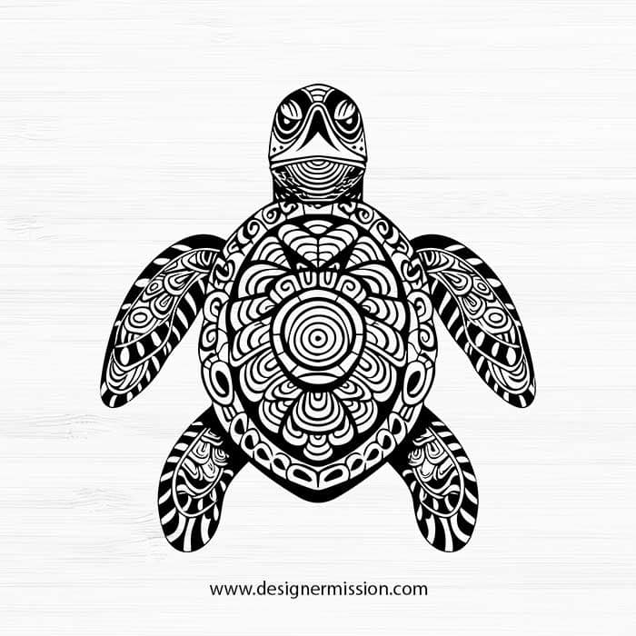 Turtle Mandala SVG